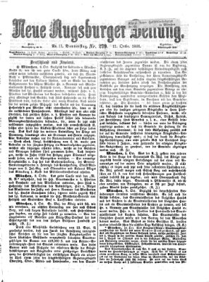 Neue Augsburger Zeitung Donnerstag 11. Oktober 1866