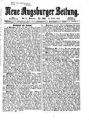 Neue Augsburger Zeitung Montag 15. Oktober 1866