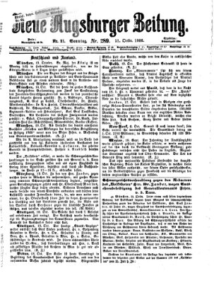 Neue Augsburger Zeitung Sonntag 21. Oktober 1866