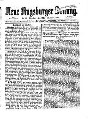 Neue Augsburger Zeitung Dienstag 23. Oktober 1866