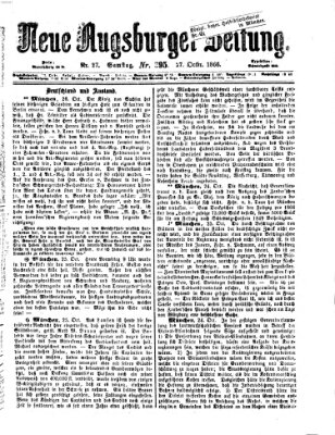 Neue Augsburger Zeitung Samstag 27. Oktober 1866