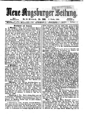 Neue Augsburger Zeitung Mittwoch 7. November 1866