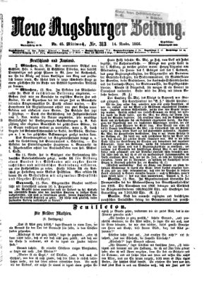 Neue Augsburger Zeitung Mittwoch 14. November 1866