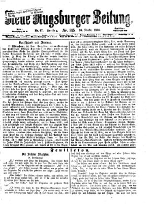 Neue Augsburger Zeitung Freitag 16. November 1866