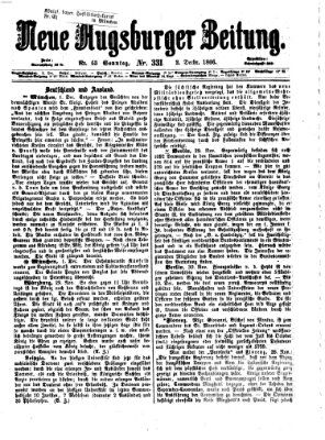 Neue Augsburger Zeitung Sonntag 2. Dezember 1866