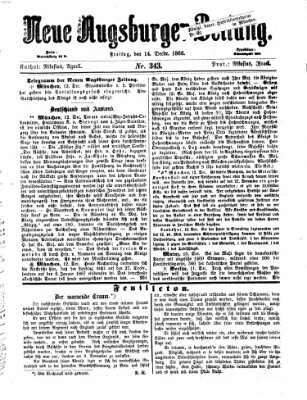 Neue Augsburger Zeitung Freitag 14. Dezember 1866