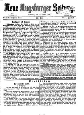 Neue Augsburger Zeitung Samstag 15. Dezember 1866