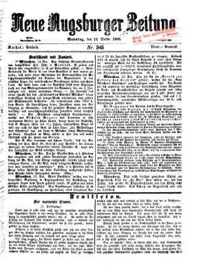 Neue Augsburger Zeitung Sonntag 16. Dezember 1866