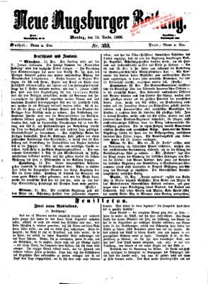 Neue Augsburger Zeitung Montag 24. Dezember 1866