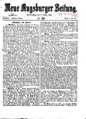 Neue Augsburger Zeitung Donnerstag 27. Dezember 1866