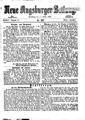 Neue Augsburger Zeitung Samstag 29. Dezember 1866