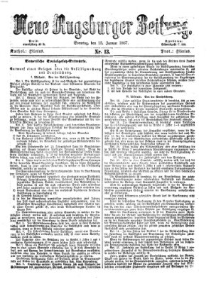 Neue Augsburger Zeitung Sonntag 13. Januar 1867