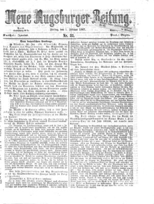 Neue Augsburger Zeitung Freitag 1. Februar 1867