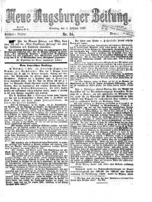 Neue Augsburger Zeitung Sonntag 3. Februar 1867