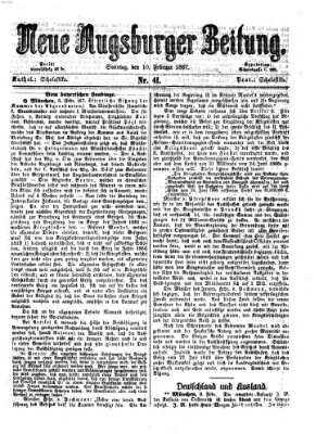 Neue Augsburger Zeitung Sonntag 10. Februar 1867