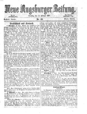 Neue Augsburger Zeitung Dienstag 12. Februar 1867