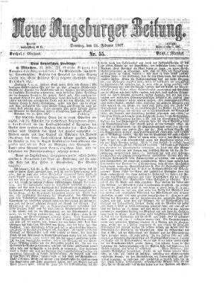 Neue Augsburger Zeitung Sonntag 24. Februar 1867