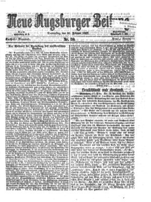 Neue Augsburger Zeitung Donnerstag 28. Februar 1867