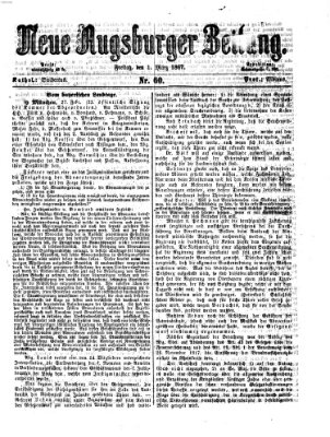 Neue Augsburger Zeitung Freitag 1. März 1867