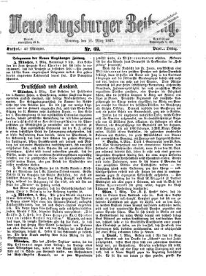 Neue Augsburger Zeitung Sonntag 10. März 1867