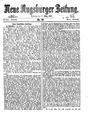 Neue Augsburger Zeitung Sonntag 17. März 1867