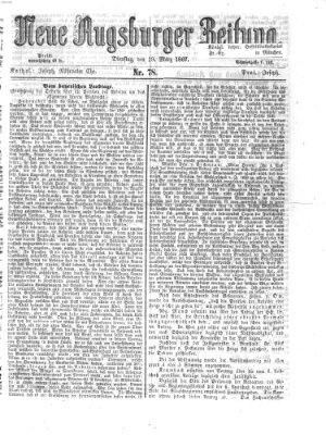 Neue Augsburger Zeitung Dienstag 19. März 1867