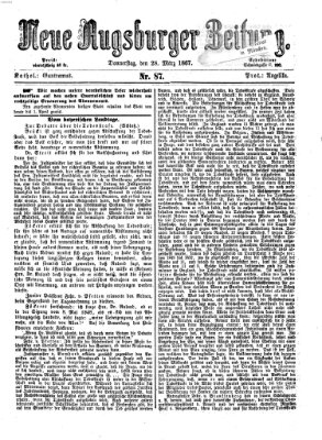 Neue Augsburger Zeitung Donnerstag 28. März 1867