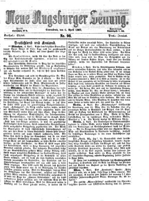 Neue Augsburger Zeitung Samstag 6. April 1867