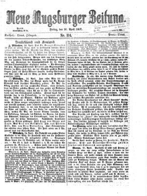 Neue Augsburger Zeitung Freitag 26. April 1867