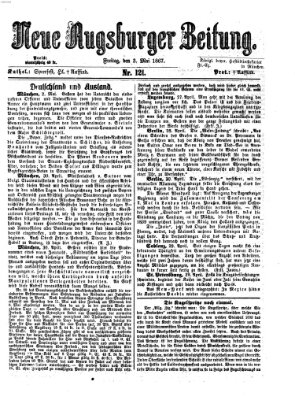 Neue Augsburger Zeitung Freitag 3. Mai 1867