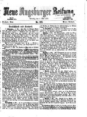 Neue Augsburger Zeitung Sonntag 5. Mai 1867