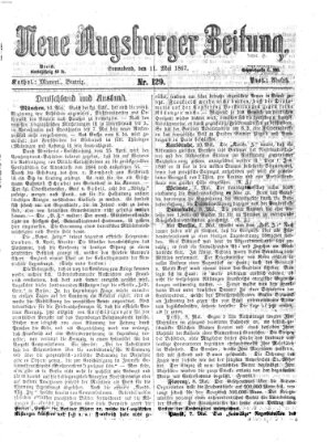 Neue Augsburger Zeitung Samstag 11. Mai 1867