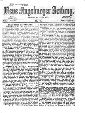 Neue Augsburger Zeitung Donnerstag 23. Mai 1867