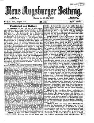 Neue Augsburger Zeitung Montag 27. Mai 1867