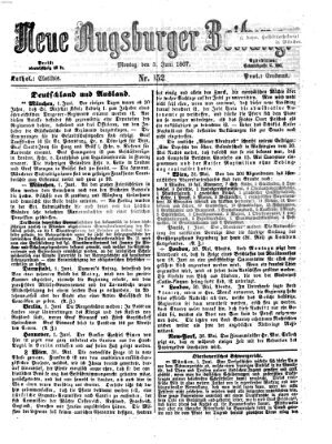 Neue Augsburger Zeitung Montag 3. Juni 1867