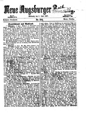 Neue Augsburger Zeitung Mittwoch 5. Juni 1867