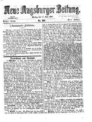 Neue Augsburger Zeitung Montag 17. Juni 1867