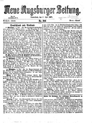 Neue Augsburger Zeitung Samstag 6. Juli 1867