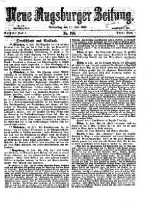 Neue Augsburger Zeitung Donnerstag 11. Juli 1867