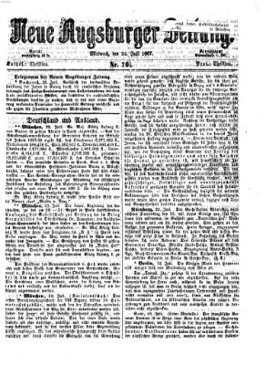 Neue Augsburger Zeitung Mittwoch 24. Juli 1867