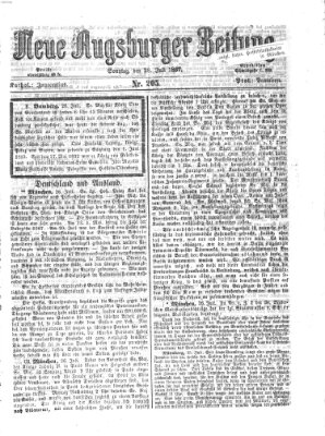 Neue Augsburger Zeitung Sonntag 28. Juli 1867