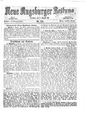 Neue Augsburger Zeitung Dienstag 6. August 1867