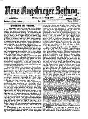 Neue Augsburger Zeitung Montag 19. August 1867