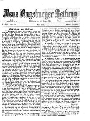 Neue Augsburger Zeitung Mittwoch 28. August 1867