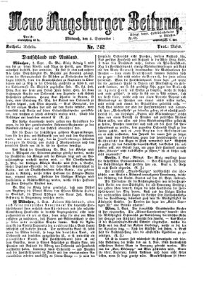 Neue Augsburger Zeitung Mittwoch 4. September 1867