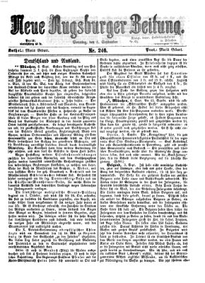 Neue Augsburger Zeitung Sonntag 8. September 1867