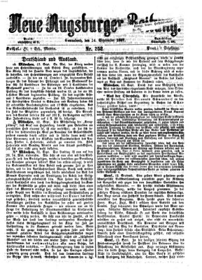 Neue Augsburger Zeitung Samstag 14. September 1867