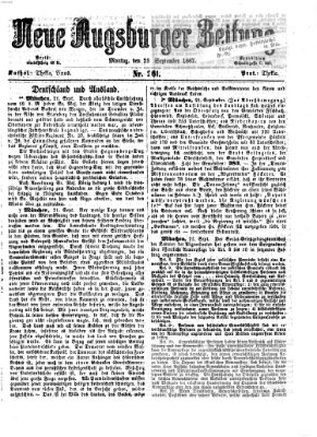 Neue Augsburger Zeitung Montag 23. September 1867