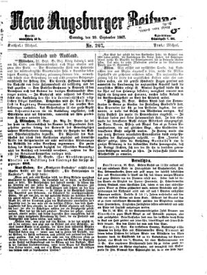 Neue Augsburger Zeitung Sonntag 29. September 1867