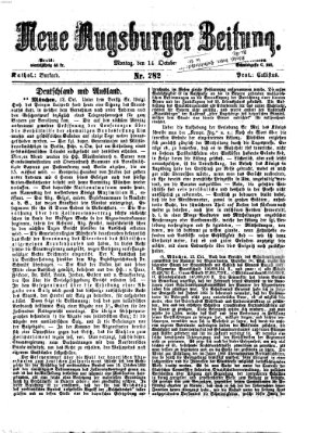 Neue Augsburger Zeitung Montag 14. Oktober 1867